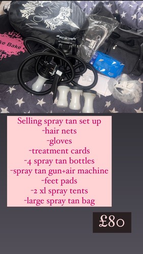 Spray tan machine and tents - tan,